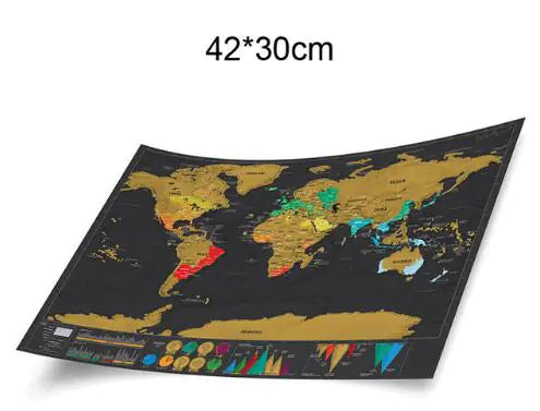 Mini Black Scratch Map - World Edition